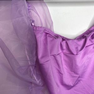 Femme Luxe Volume sleeve crop top